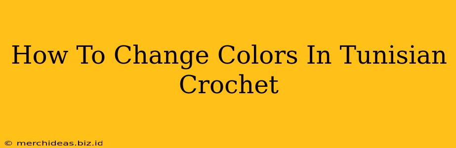 How To Change Colors In Tunisian Crochet