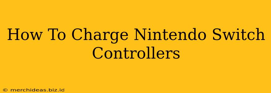 How To Charge Nintendo Switch Controllers