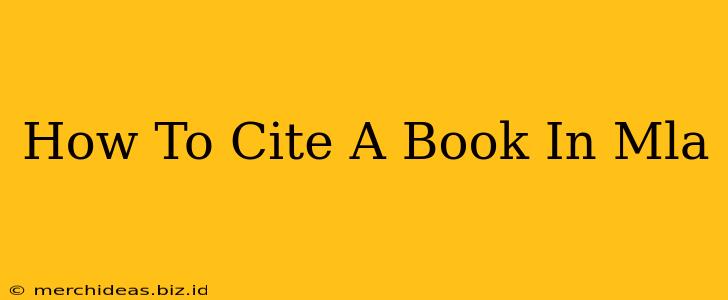 How To Cite A Book In Mla