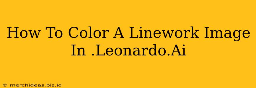 How To Color A Linework Image In .Leonardo.Ai