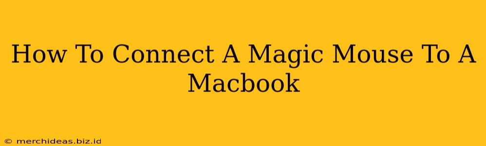 How To Connect A Magic Mouse To A Macbook