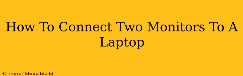 How To Connect Two Monitors To A Laptop