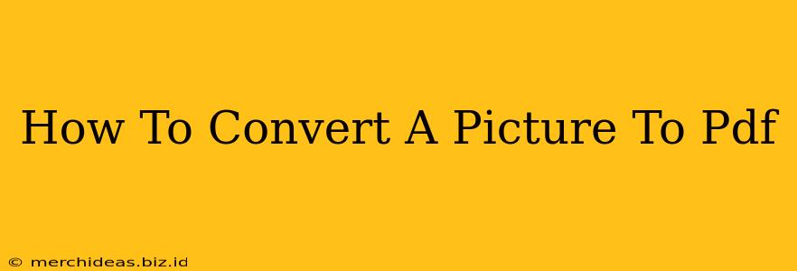 How To Convert A Picture To Pdf