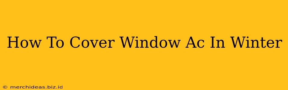 How To Cover Window Ac In Winter