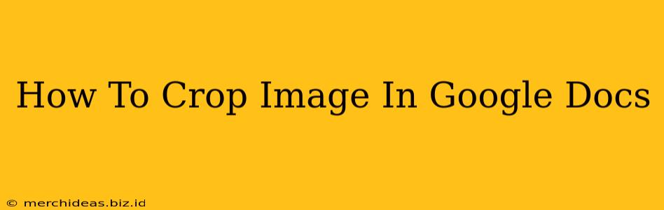How To Crop Image In Google Docs