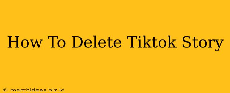 How To Delete Tiktok Story