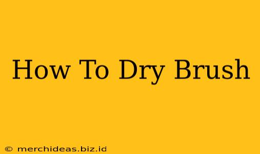 How To Dry Brush