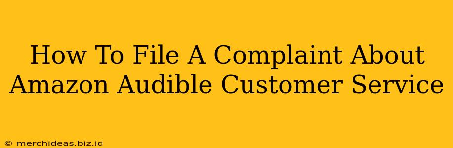 How To File A Complaint About Amazon Audible Customer Service