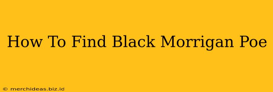 How To Find Black Morrigan Poe