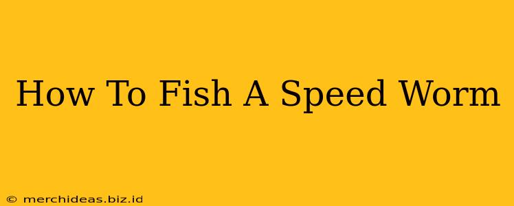 How To Fish A Speed Worm