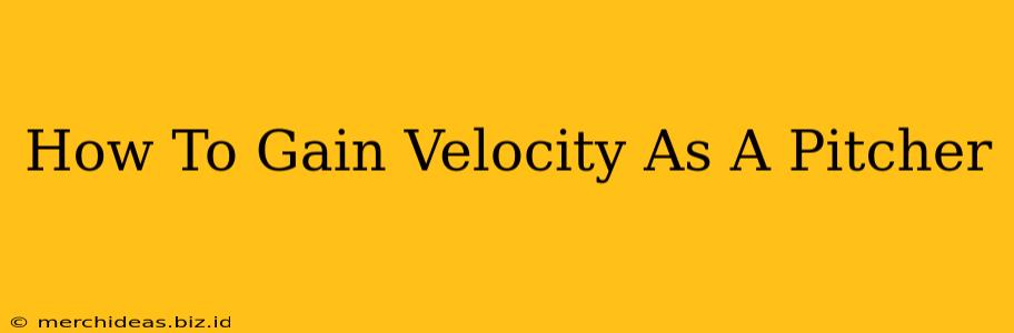 How To Gain Velocity As A Pitcher