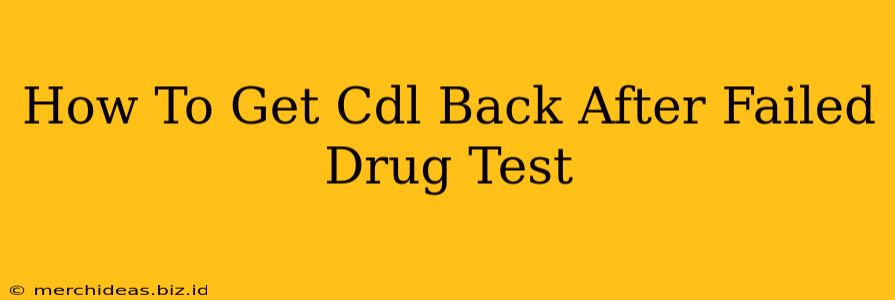How To Get Cdl Back After Failed Drug Test
