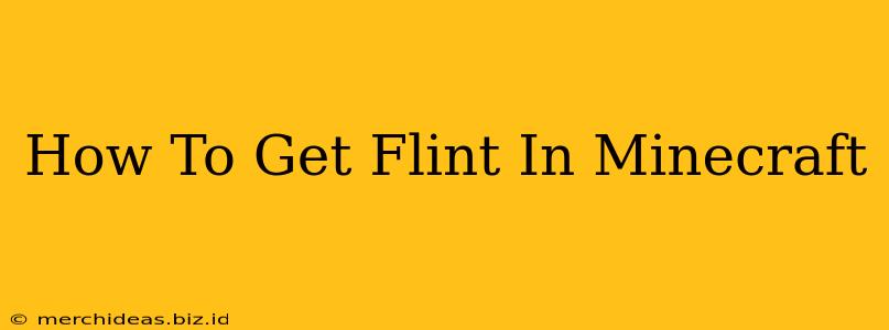 How To Get Flint In Minecraft