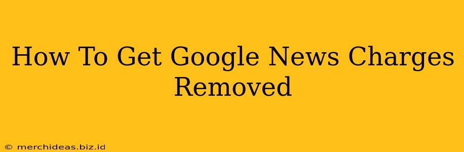 How To Get Google News Charges Removed