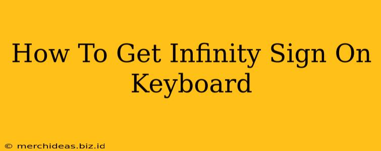 How To Get Infinity Sign On Keyboard