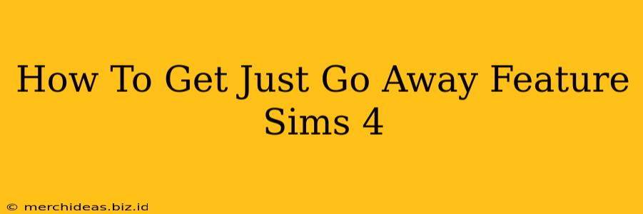 How To Get Just Go Away Feature Sims 4