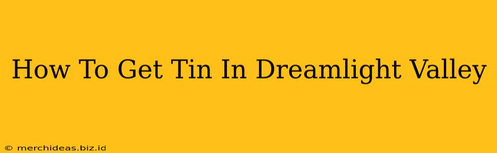 How To Get Tin In Dreamlight Valley
