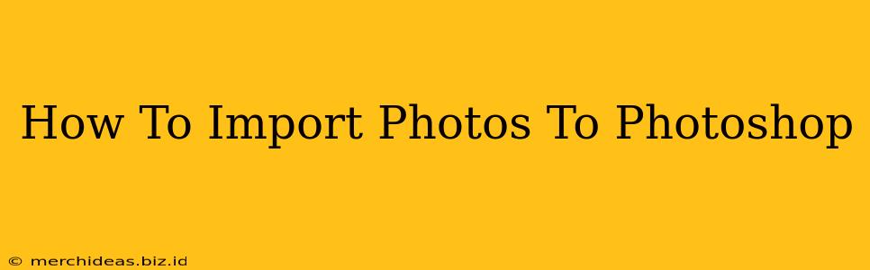 How To Import Photos To Photoshop
