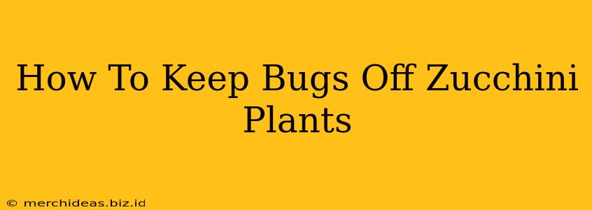 How To Keep Bugs Off Zucchini Plants