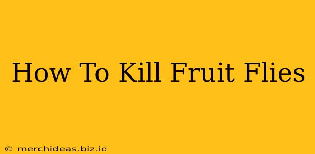 How To Kill Fruit Flies