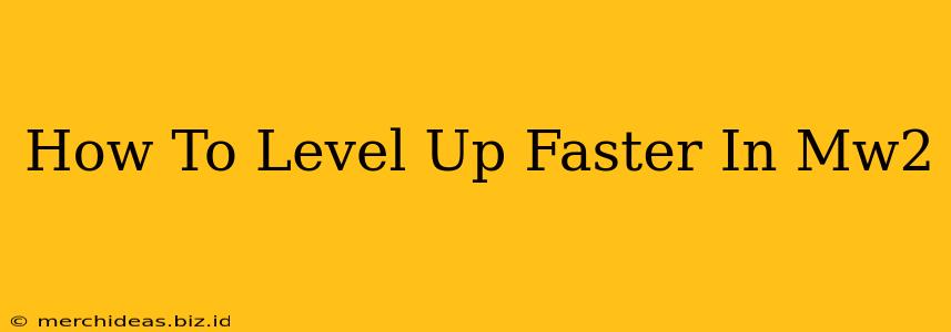 How To Level Up Faster In Mw2