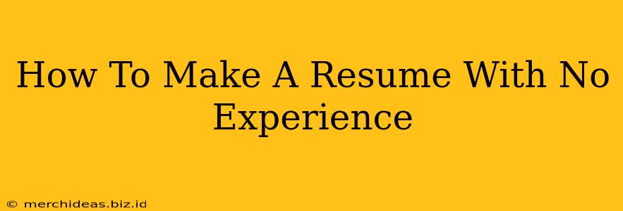 How To Make A Resume With No Experience