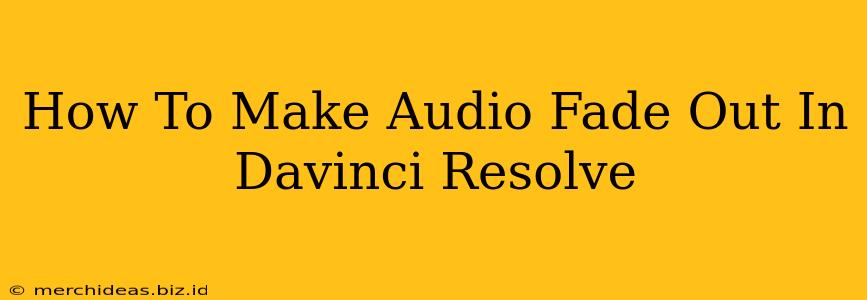 How To Make Audio Fade Out In Davinci Resolve