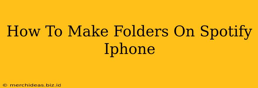 How To Make Folders On Spotify Iphone