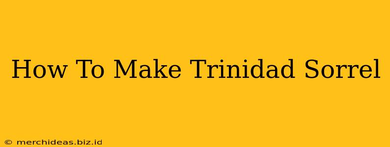 How To Make Trinidad Sorrel