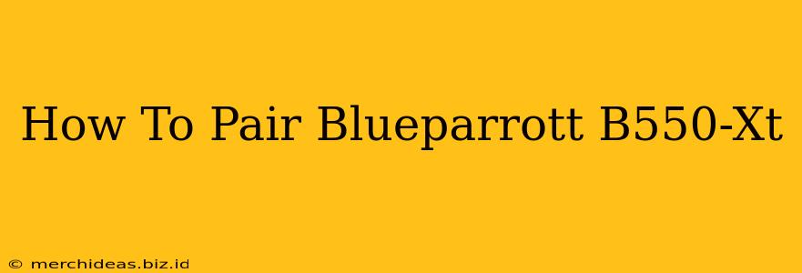 How To Pair Blueparrott B550-Xt