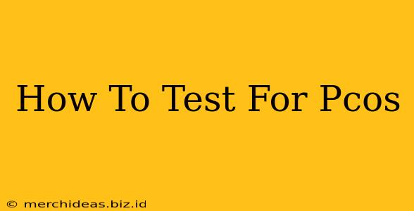 How To Test For Pcos