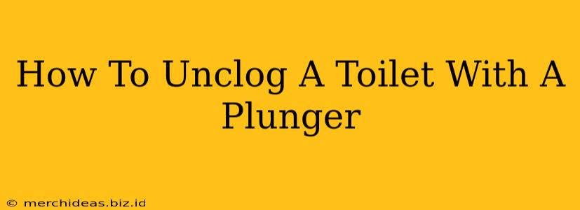 How To Unclog A Toilet With A Plunger