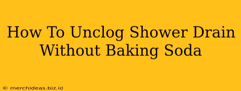 How To Unclog Shower Drain Without Baking Soda