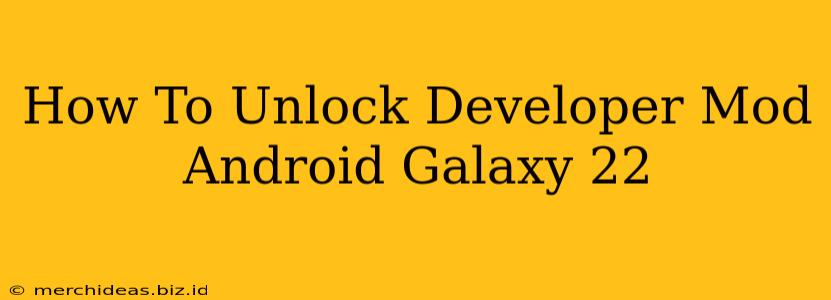 How To Unlock Developer Mod Android Galaxy 22