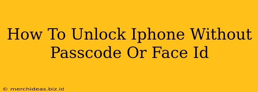 How To Unlock Iphone Without Passcode Or Face Id