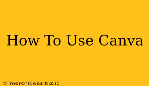 How To Use Canva